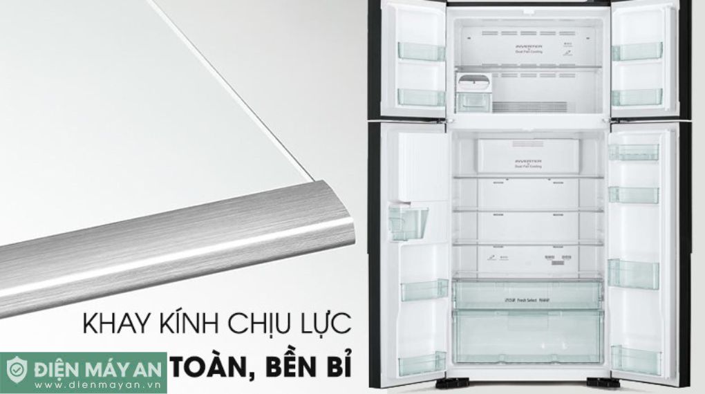Tủ Lạnh Multi Door Hitachi Inverter 540 Lít R-FW690PGV7 GBK
